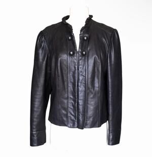 Classiques Entier Black Genuine Leather Jacket Women Large Nordstrom Minimalist